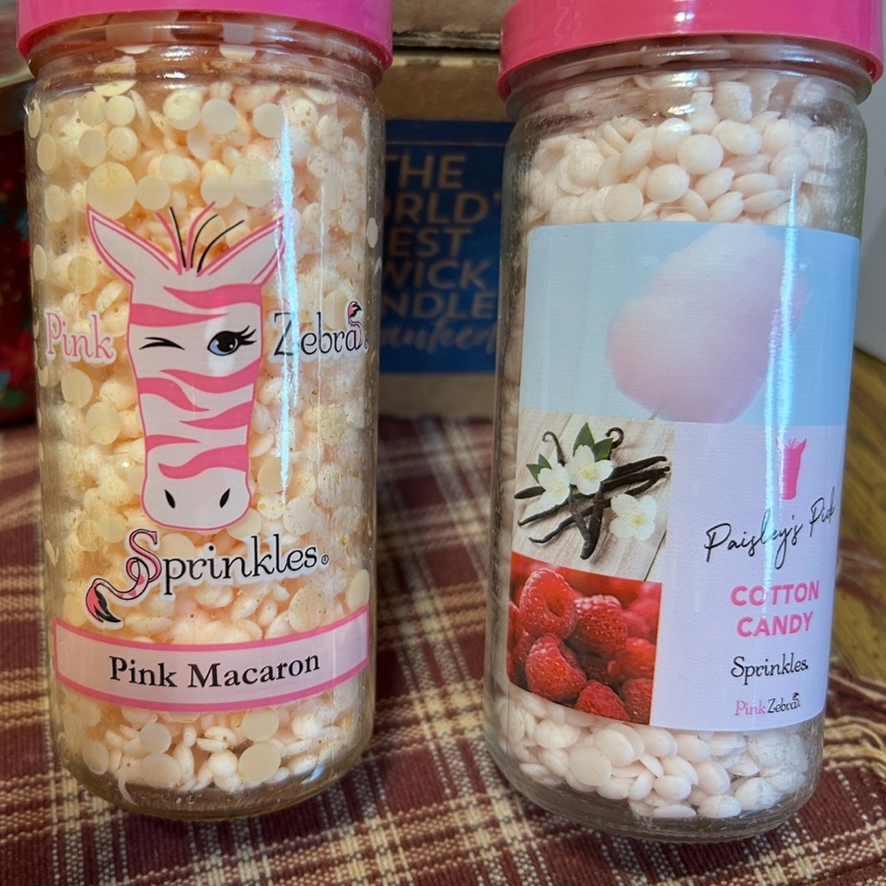 Pink Zebra Pink Macaron and Cotton Candy Wax Sprinkles